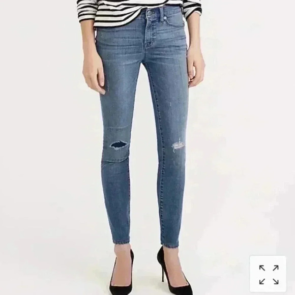 2/$25 J. Crew Toothpick Distressed Jeans Patch 28 - Picture 1 of 7